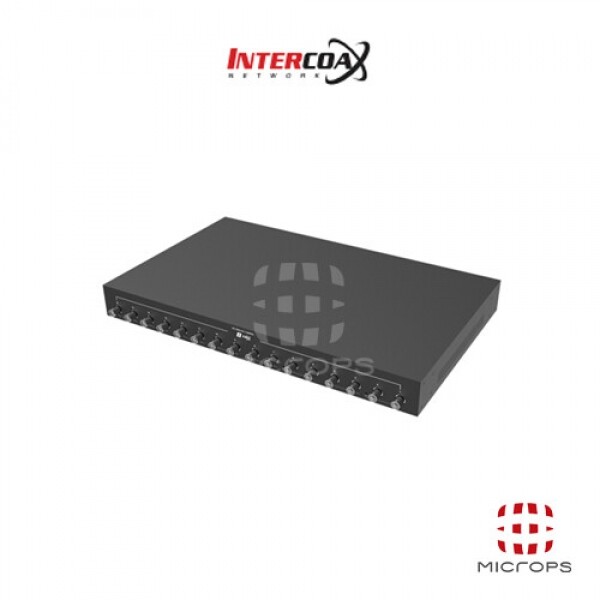 파이버마트,통신장비 > 인터콕스 > 컨버터,[인터콕스] ECP-9516R EOC POE 컨버터 [RX 수신기],16 포트 랙 장착형 EoC (Ethernet over Coax) 수신기 국제규격 IEEE1901 기준 적용으로 기존 아날로그 선로를 이용하여 네트워크 신호 장거리 전송 네트워크 데이터 및 카메라 구동용 전원을 동시 전송 데이터 기준 최대 1,000미터 전송 PoE 전원 기준 최대 1,000미터 전송 최대 180Mbps / 360Mbps 전송 대역폭 128bit AES 네트워크 보안기능 다중접속 지원 (Daisy Chain, Star 망 구성) UTP,