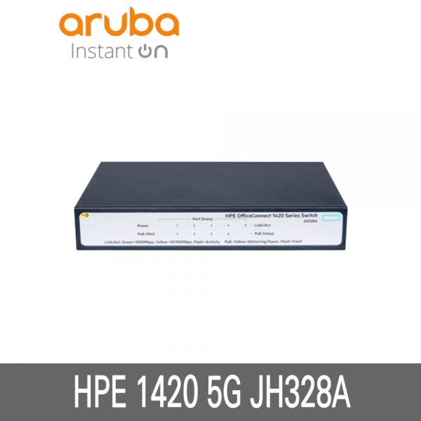 파이버마트,통신장비 > HPE Aruba > 스위칭허브,아루바 Instant On 1420 JH328A 5G 비관리형 이더넷 스위치,
