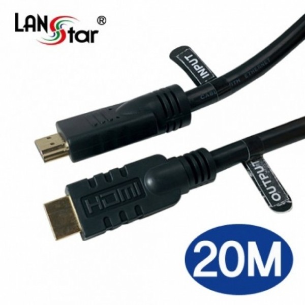 파이버마트,PC케이블 > HDMI케이블,[LANstar] HDMI 1.4 리피터 케이블(IC칩셋) 4K*2K 30Hz, 20M [10719] LS-HDMI-EXT-20M,UHD 4K*2K 30Hz HDMI 1.4/IC칩셋/UHD완벽지원