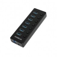 POWERLAN 파워랜 USB3.0 허브 7포트 개별 스위치 유전원 PL-UH307P