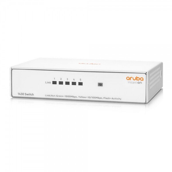 파이버마트,통신장비 > HPE Aruba > 스위칭허브,Aruba Instant On 1430 5G Switch / R8R44A,기가 5포트 스위칭허브
