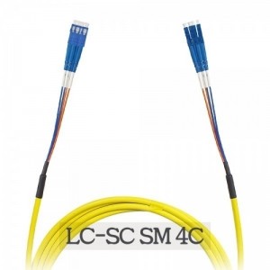 고급형 BOC-LC-SC-SM-4C 싱글모드  광 점퍼코드 브레이크아웃케이블