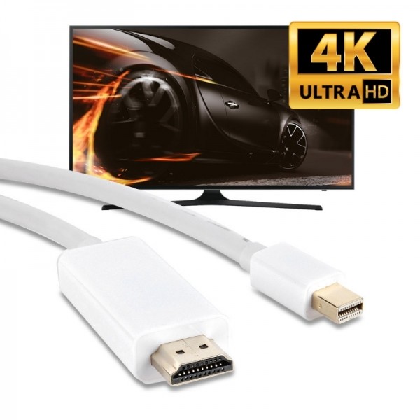 파이버마트,PC케이블 > DP케이블,애니포트 Mini DP to HDMI 케이블 [Ver1.2] 1M~3M 선택 [AP-MDPHDMI010],Mini DP▶HDMI / DP Ver1.2 / HDMI Ver2.0 / 4K(3840x2160)@30Hz / 케이블 길이 1M~3M 선택
