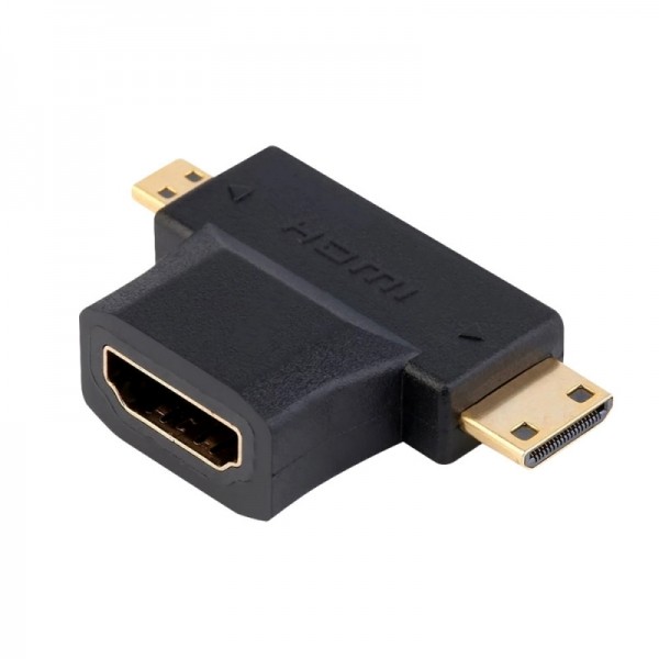 파이버마트,PC케이블 > 젠더,애니포트 MINI or Micro HDMI(M) to HDMI(F) 변환젠더 영상젠더 HDMI젠더 [AP-MHMG],