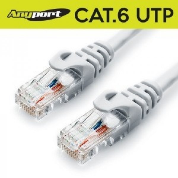 파이버마트,PC케이블 > 랜케이블,애니포트 CAT.6 UTP 랜케이블 [1M~30M 선택/그레이] [AP-6UTP-1M(G)],CAT.6 / 1Gbps (250MHz) / UTP / 단선 / 케이블 길이 1M~30M 선택