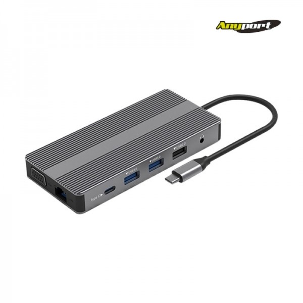 파이버마트,PC주변기기 > PC주변용품 > USB허브,[AP-TC121HDL] ANYPORT 12 IN 1 알루미늄 C타입허브 듀얼HDMI포트 기가랜 DEX,12 IN 1 Type-C HUB /알루미늄 PD100W /VGA 1920*1080 60HZ 듀얼 HDMI 4K30HZ/GIGA LAN PORT SD,TF 카드리더기/USB 3.0 3PORT USB 3.1 데이타 PORT/3.5MM 이어폰잭 삼성 DEX /HDCP 2.0