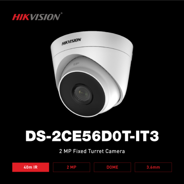 파이버마트,CCTV > 하이크비전 > Turbo HD 카메라 > TVI 2MP 카메라,DS-2CE56D0T-IT3(3.6mm),2백만화소 외부형 카메라