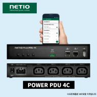 NETIO 산업용 랙 멀티탭 4구 스마트 pdu 개별 전류 전력 측정가능 원격제어(POWER PDU 4C) 연구실 공항 멀티 콘센트