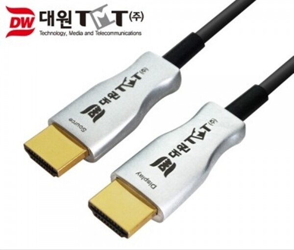 파이버마트,PC케이블 > HDMI케이블,대원TMT DW-HODC05 AOC HDMI 2.0 리피터 광케이블 5M 실버메탈,HDMI V2.0 / 4Kx2K / 3D지원 / 무전원