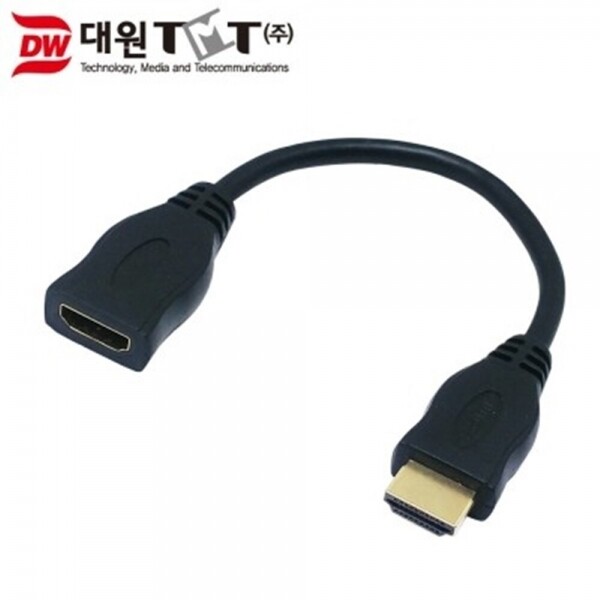 파이버마트,PC케이블 > HDMI케이블,대원TMT DWG-HMF-0.2M HDMI 2.0 연장 젠더 케이블 0.2M,HDMI 연장 / 20cm