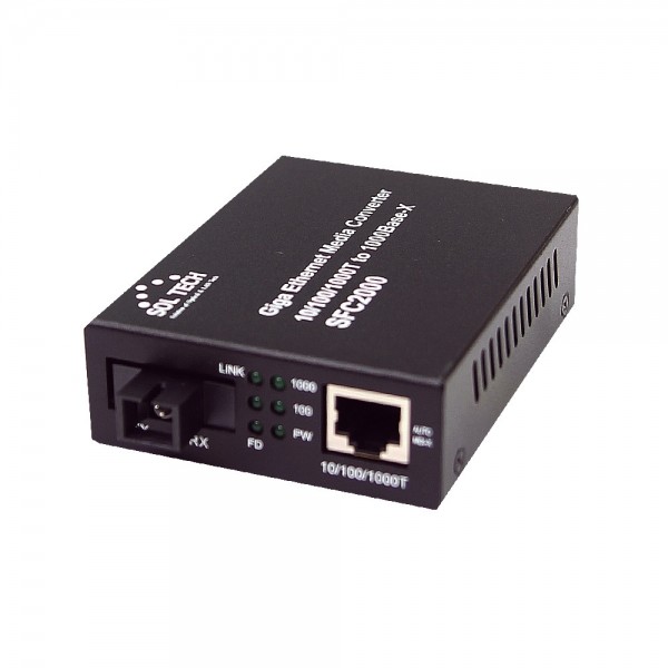 파이버마트,통신장비 > 솔텍 > 광 컨버터 > Gigabit이더넷 광컨버터,SFC2000-TWL20B (1310nm/1550nm) 광컨버터 / SFC2000-TWL20B/I / SFC2000-TWL20B/M16,10/100/1000Mbps TP to 1000Mbps-SX/LX Gigabit Ethernet Converter, (1310nm/1550nm)