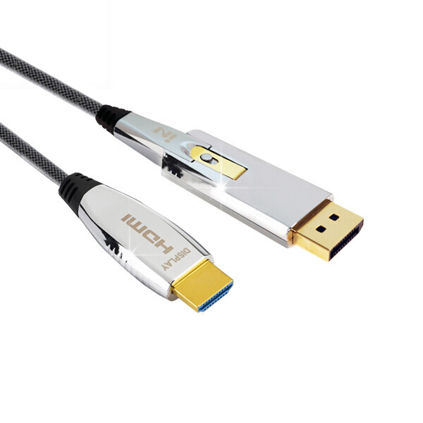파이버마트,PC케이블 > DP케이블,인네트워크 배관용 매쉬 하이브리드  DP TO HDMI 2.0V AOC 광 케이블,