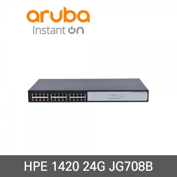 파이버마트,통신장비 > HPE Aruba > 스위칭허브,아루바 Instant On 1420 JG708B 24G 비관리형 이더넷 스위치,
